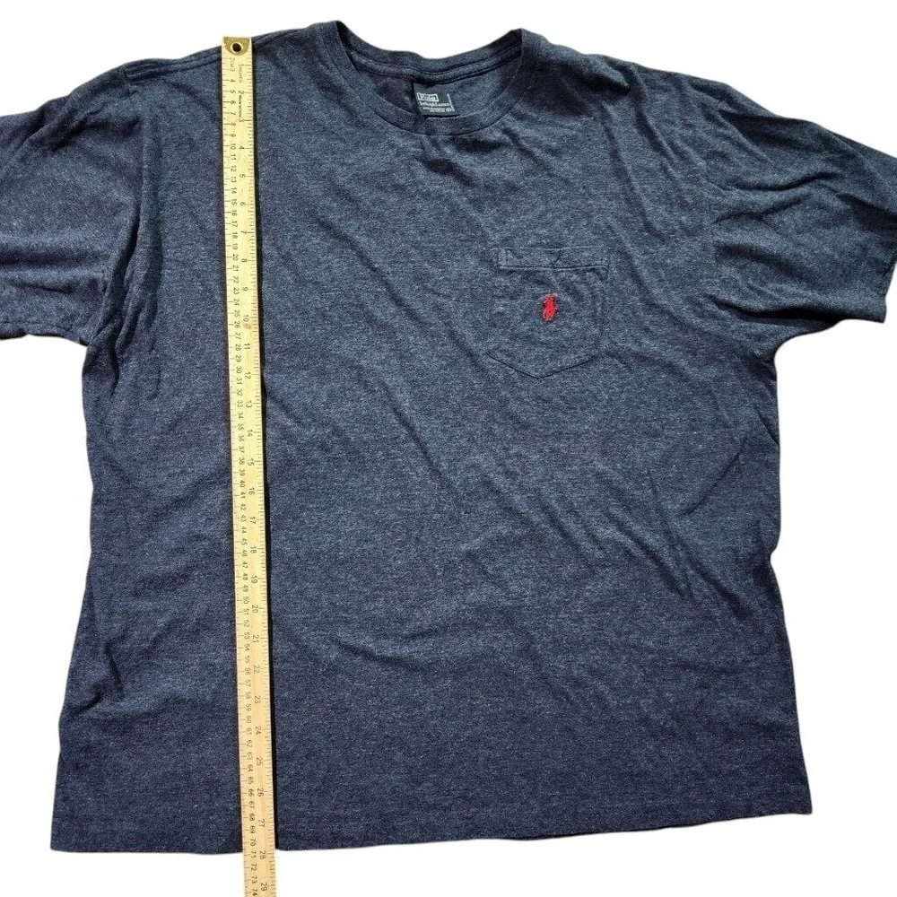 Polo Ralph Lauren Mens T-Shirt XL Gray Red Logo